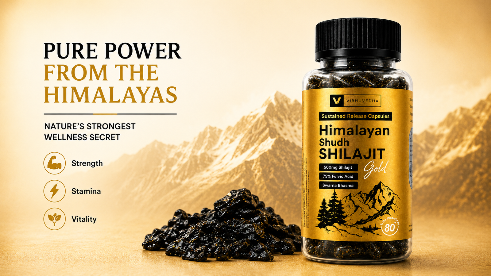 Pure Himalayan Shilajit Gold